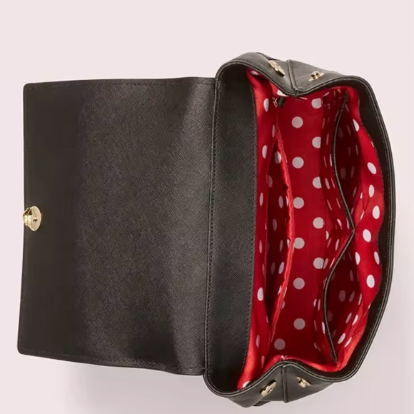 Kate Spade Disney Minnie Mouse Neema Black Backpack Red - Picture 4 of 13